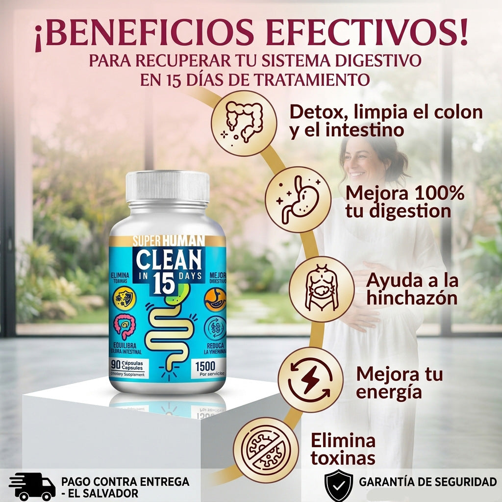 Limpiador Intestinal & Detox Clean In 15 Days