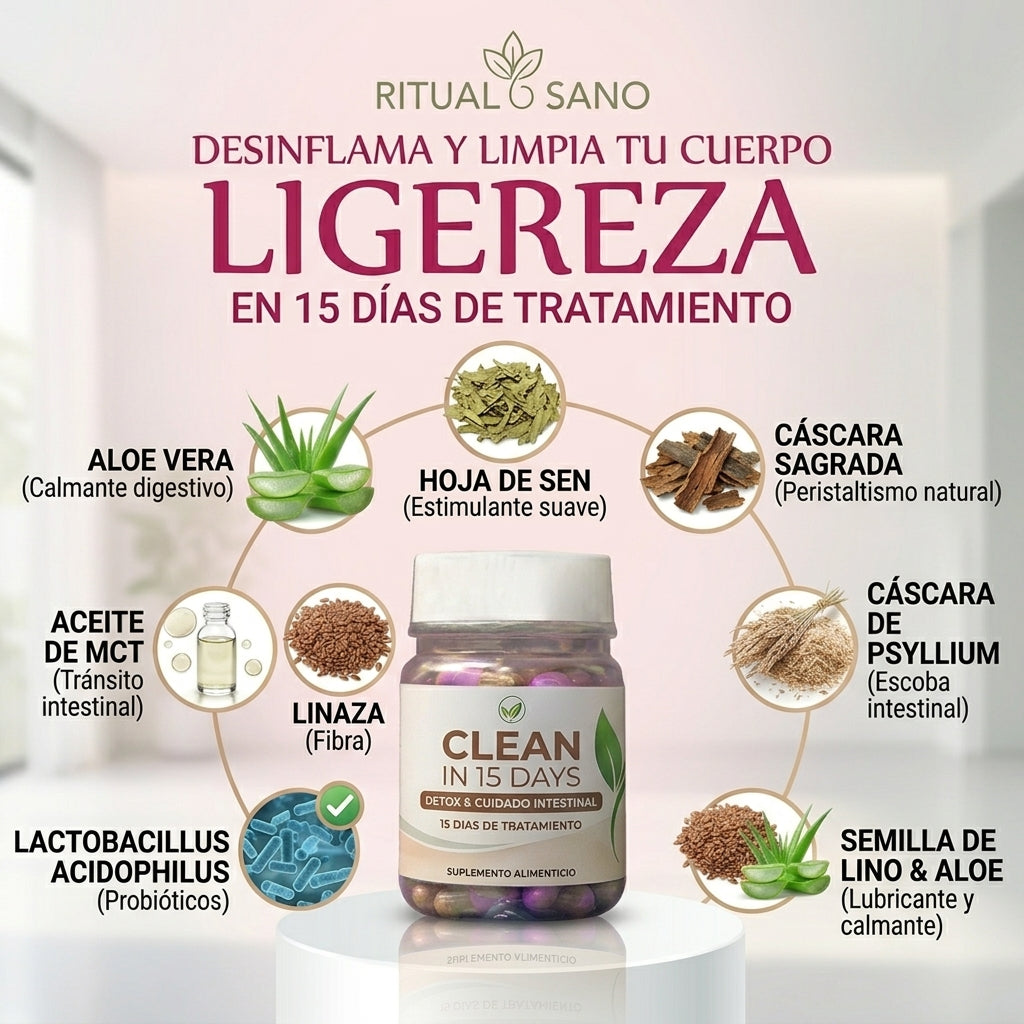 Limpiador Intestinal & Detox Clean In 15 Days